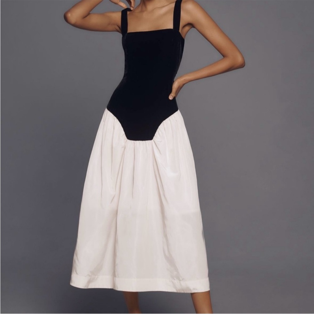 RHODE Black Velvet Dress